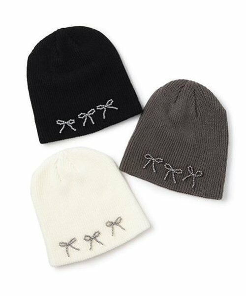 Mi-je / ミジェ ニットキャップ | ビーズリボンニット帽【韓国ファッション】 | 詳細7