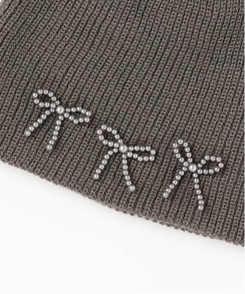 Mi-je / ミジェ ニットキャップ | ビーズリボンニット帽【韓国ファッション】 | 詳細11