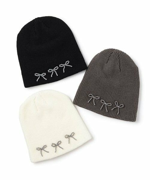 Mi-je / ミジェ ニットキャップ | ビーズリボンニット帽【韓国ファッション】 | 詳細13