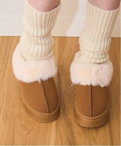 Mi-je / ミジェ ブーツ（ショート丈） | フェイクファームートン風アンクルブーツ【韓国ファッション】 | 詳細1