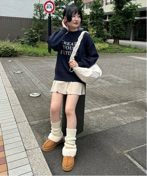 Mi-je / ミジェ ブーツ（ショート丈） | フェイクファームートン風アンクルブーツ【韓国ファッション】 | 詳細15