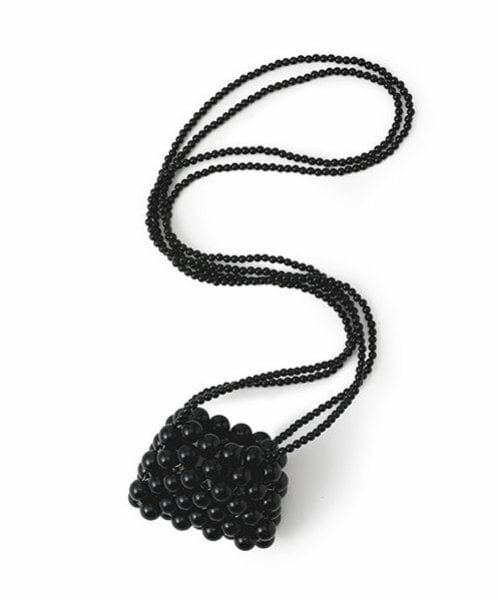 Mi-je / ミジェ ショルダーバッグ | パールBAG【韓国ファッション】（黒）