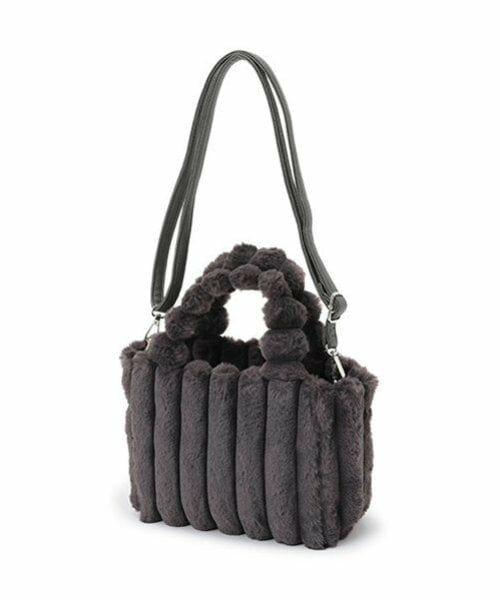 Mi-je / ミジェ トートバッグ | ポンデリ2WAYトート【韓国ファッション】（グレー）