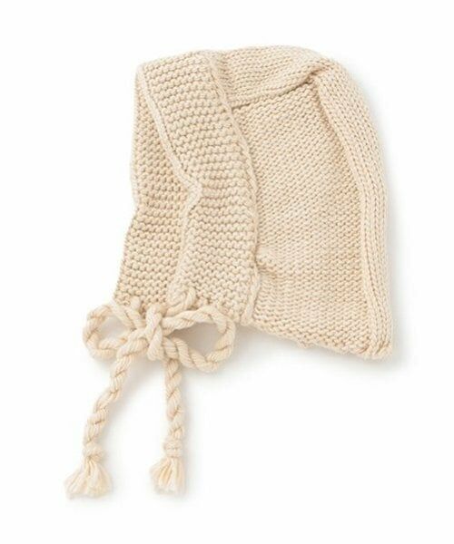 Mi-je / ミジェ ニットキャップ | ニットワイドバブーシュカ【韓国ファッション】（ベージュ）