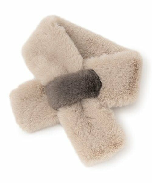 Mi-je / ミジェ ブローチ・コサージュ | バイカラーティペット【韓国ファッション】（ベージュ）