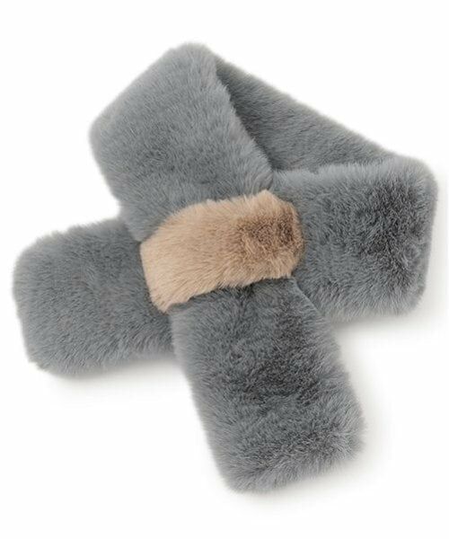 Mi-je / ミジェ ブローチ・コサージュ | バイカラーティペット【韓国ファッション】（ブルー）