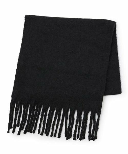 Mi-je / ミジェ ブローチ・コサージュ | 大判マフラー【韓国ファッション】（黒）