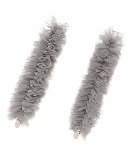 Mi-je / ミジェ ブローチ・コサージュ | チュールサスペンダー【韓国ファッション】（グレー）