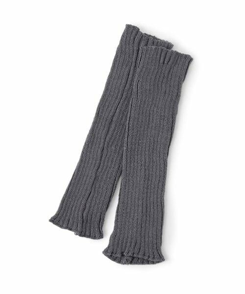 Mi-je / ミジェ ブローチ・コサージュ | リブレッグカバー【韓国ファッション】（グレー）