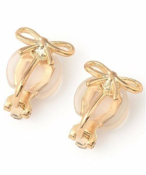 Mi-je / ミジェ ピアス・イヤリング | プチリボンイヤリング【韓国ファッション】（ゴールド）