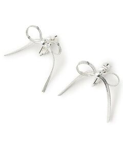 Mi-je / ミジェ ピアス・イヤリング | シルバーリボンイヤリング【韓国ファッション】