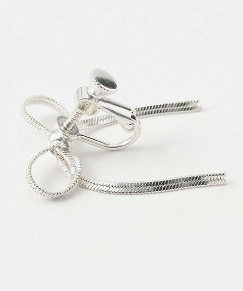 Mi-je / ミジェ ピアス・イヤリング | シルバーリボンイヤリング【韓国ファッション】 | 詳細1