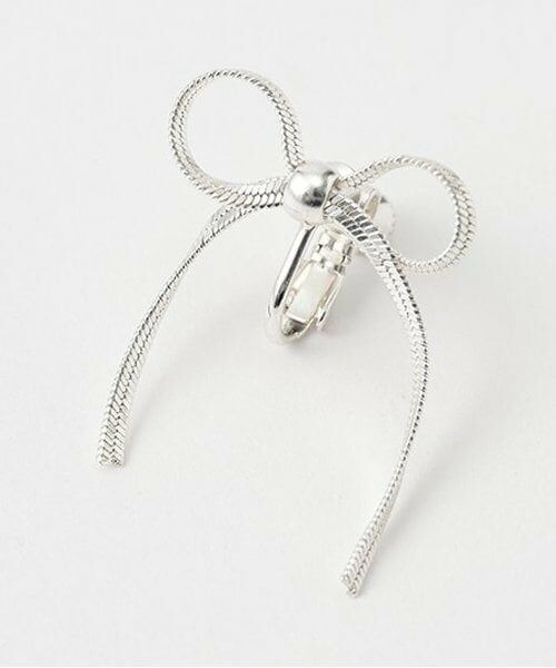 Mi-je / ミジェ ピアス・イヤリング | シルバーリボンイヤリング【韓国ファッション】 | 詳細2