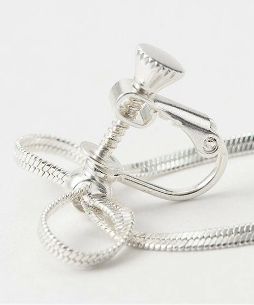 Mi-je / ミジェ ピアス・イヤリング | シルバーリボンイヤリング【韓国ファッション】 | 詳細3