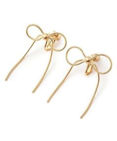 Mi-je / ミジェ ピアス・イヤリング | ゴールドリボンイヤリング【韓国ファッション】
