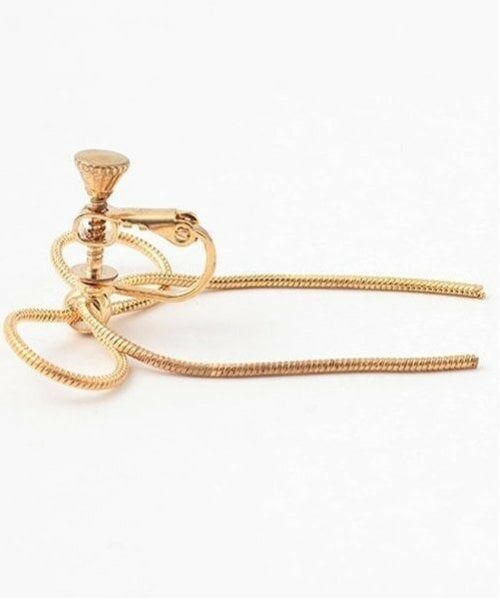 Mi-je / ミジェ ピアス・イヤリング | ゴールドリボンイヤリング【韓国ファッション】 | 詳細1