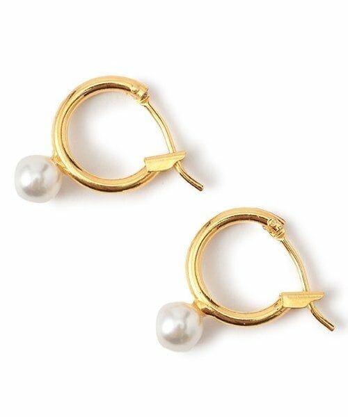 Mi-je / ミジェ ピアス・イヤリング | リングパールピアス【韓国ファッション】（ゴールド）