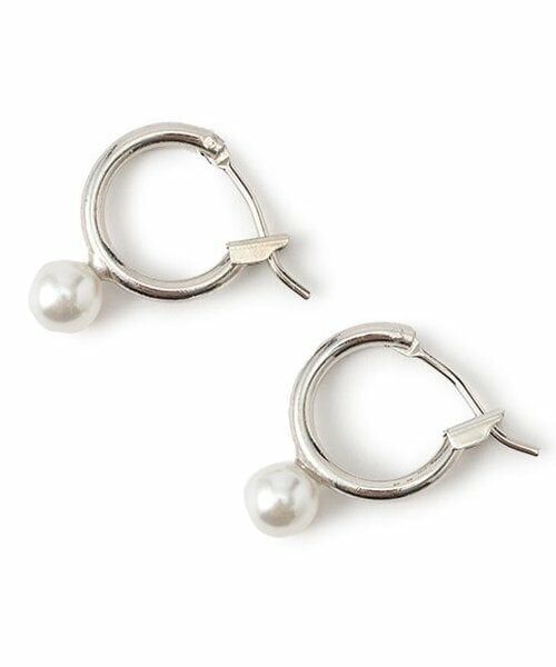 Mi-je / ミジェ ピアス・イヤリング | リングパールピアス【韓国ファッション】（シルバー）