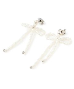 Mi-je / ミジェ ピアス・イヤリング | パールリボンピアス【韓国ファッション】