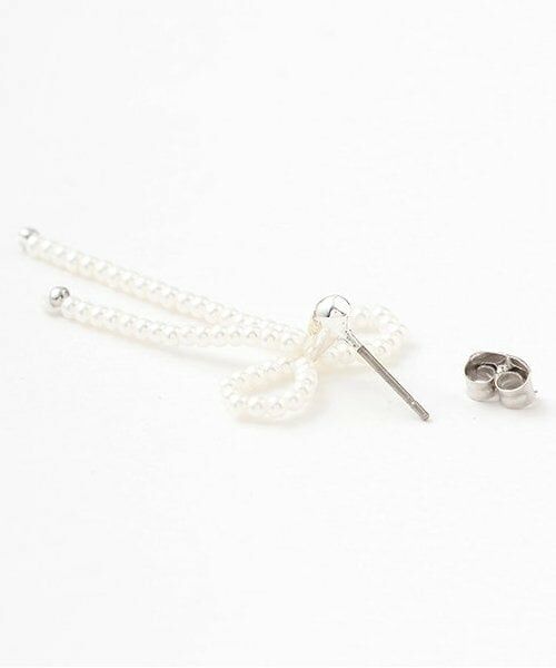 Mi-je / ミジェ ピアス・イヤリング | パールリボンピアス【韓国ファッション】 | 詳細2