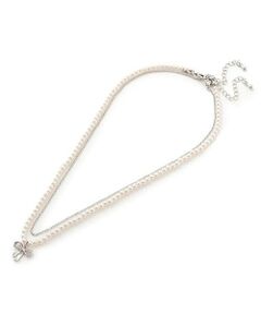 Mi-je / ミジェ ネックレス・ペンダント・チョーカー | パールリボンWネックレス【韓国ファッション】