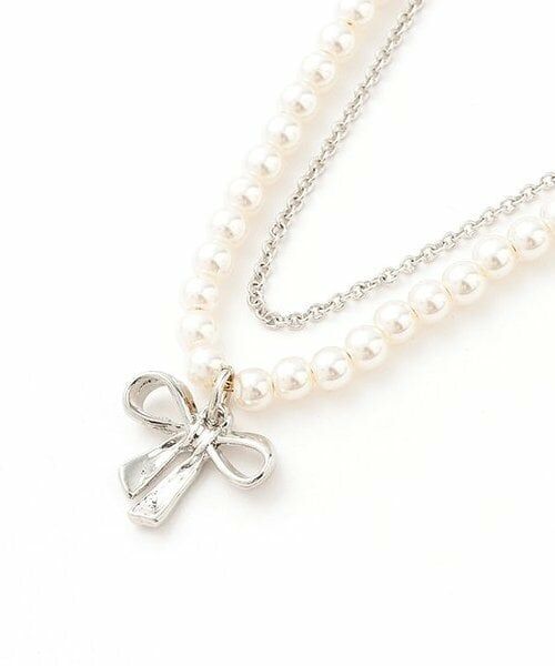Mi-je / ミジェ ネックレス・ペンダント・チョーカー | パールリボンWネックレス【韓国ファッション】 | 詳細3