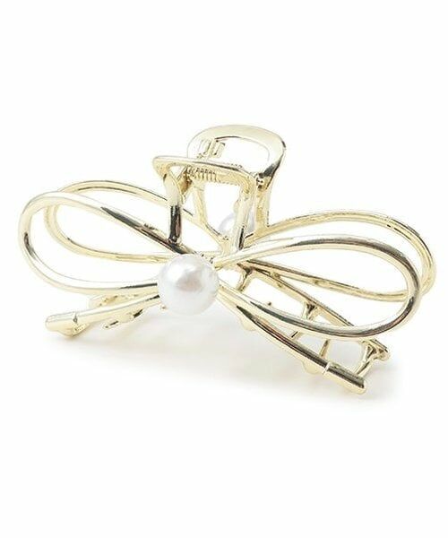 Mi-je / ミジェ ヘアピン | メタルリボンバンスクリップ【韓国ファッション】（オフ ホワイト）