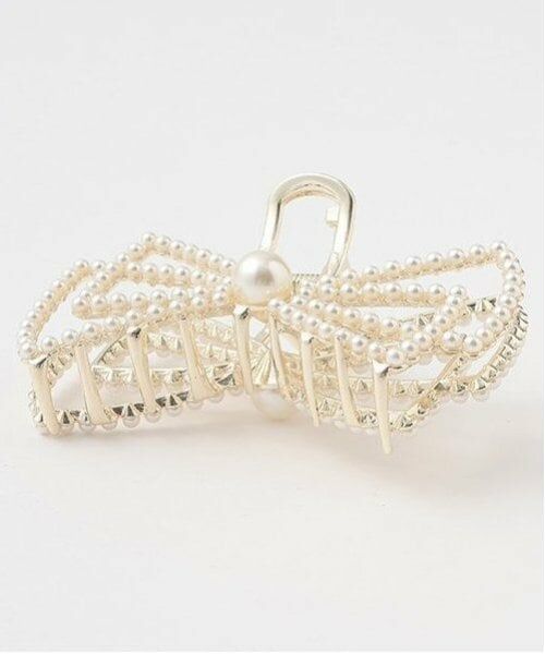 Mi-je / ミジェ ヘアピン | パールリボンバンスクリップ【韓国ファッション】 | 詳細1