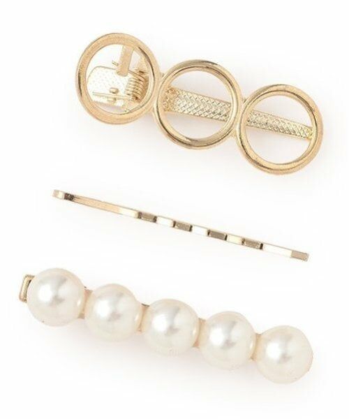 Mi-je / ミジェ ヘアピン | パールクリップセット【韓国ファッション】（ゴールド）