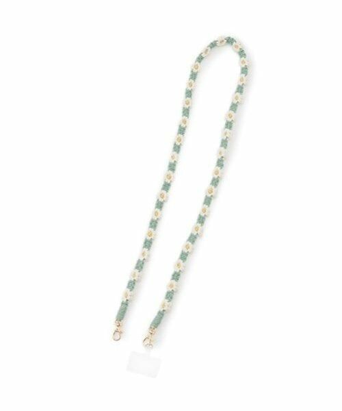 Mi-je / ミジェ ブローチ・コサージュ | ロングマクラメフラワーストラップ【韓国ファッション】（オフ ホワイト）