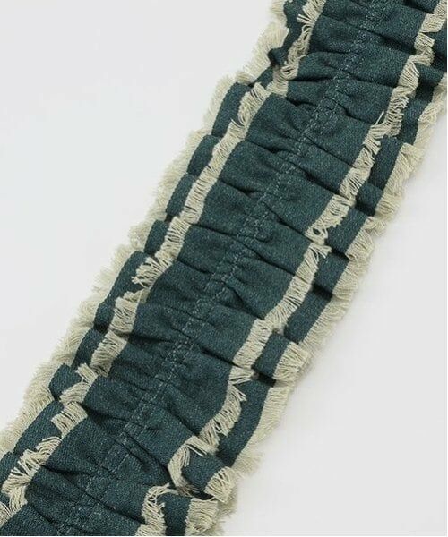 Mi-je / ミジェ ブローチ・コサージュ | デニムフリルストラップ【韓国ファッション】 | 詳細1