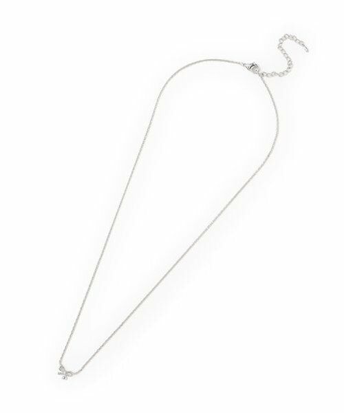 Mi-je / ミジェ ネックレス・ペンダント・チョーカー | ミニリボンネックレス【韓国ファッション】（シルバー）
