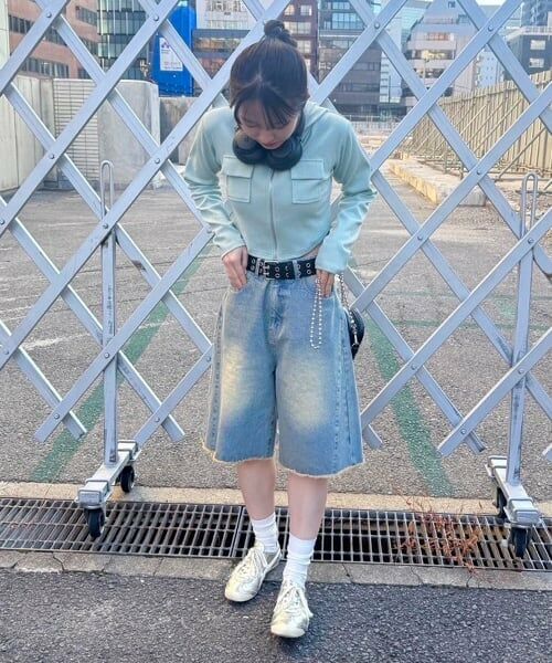Mi-je / ミジェ ショート・ハーフ・半端丈パンツ | ViVi9月号掲載デニムハーフパンツ【韓国ファッション】 | 詳細15