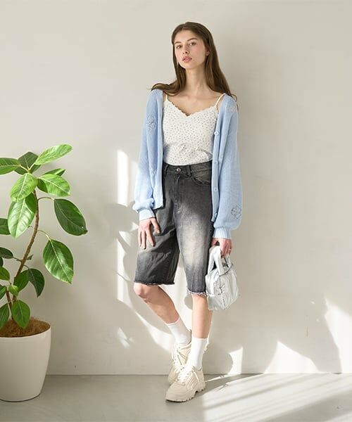 Mi-je / ミジェ ショート・ハーフ・半端丈パンツ | ViVi9月号掲載デニムハーフパンツ【韓国ファッション】 | 詳細2