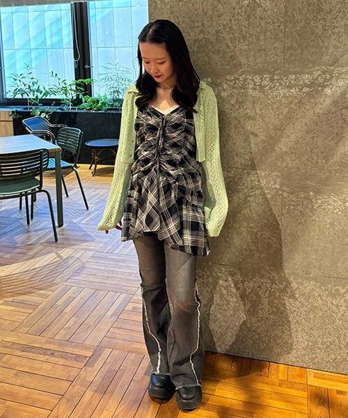 Mi-je / ミジェ その他パンツ | フリンジデニムフレアパンツ【韓国ファッション】 | 詳細15