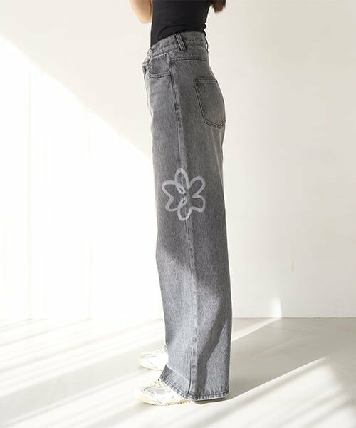 Mi-je / ミジェ その他パンツ | タックデニムワイドパンツ【韓国ファッション】 | 詳細3