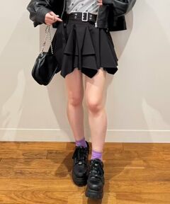 Mi-je / ミジェ ミニ・ひざ丈スカート | ヘムベルトミニスカート【韓国ファッション】