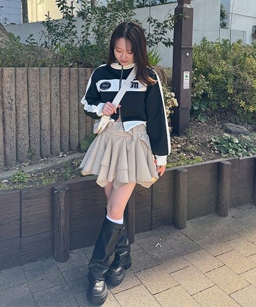 Mi-je / ミジェ ミニ・ひざ丈スカート | ヘムベルトミニスカート【韓国ファッション】 | 詳細16