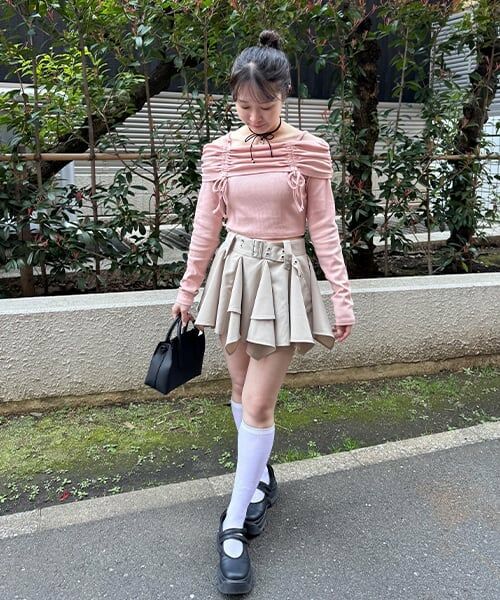 Mi-je / ミジェ ミニ・ひざ丈スカート | ヘムベルトミニスカート【韓国ファッション】 | 詳細18