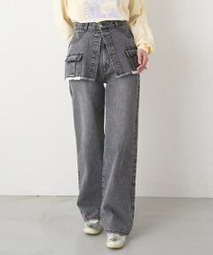 Mi-je / ミジェ その他パンツ | ラップ付デニムワイドパンツ【韓国ファッション】