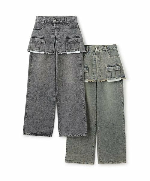 Mi-je / ミジェ その他パンツ | ラップ付デニムワイドパンツ【韓国ファッション】 | 詳細21