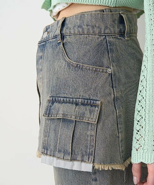 Mi-je / ミジェ その他パンツ | ラップ付デニムワイドパンツ【韓国ファッション】 | 詳細5