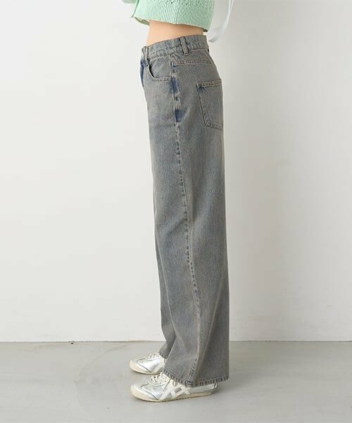 Mi-je / ミジェ その他パンツ | ラップ付デニムワイドパンツ【韓国ファッション】 | 詳細6