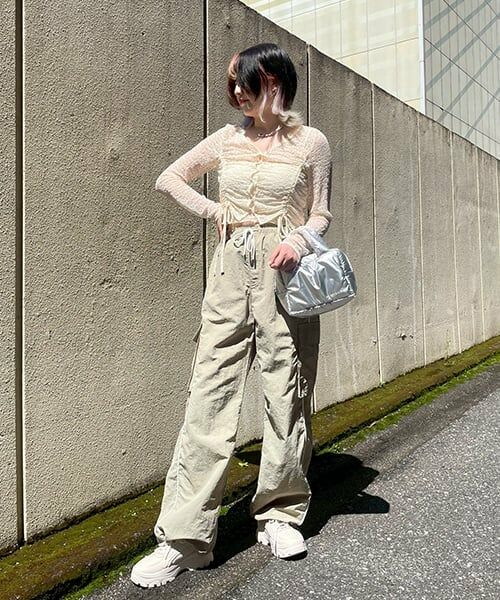 Mi-je / ミジェ その他パンツ | サイドラインカーゴパンツ【韓国ファッション】 | 詳細17