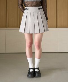 Mi-je / ミジェ ミニ・ひざ丈スカート | キルトベルトプリーツスカート【韓国ファッション】