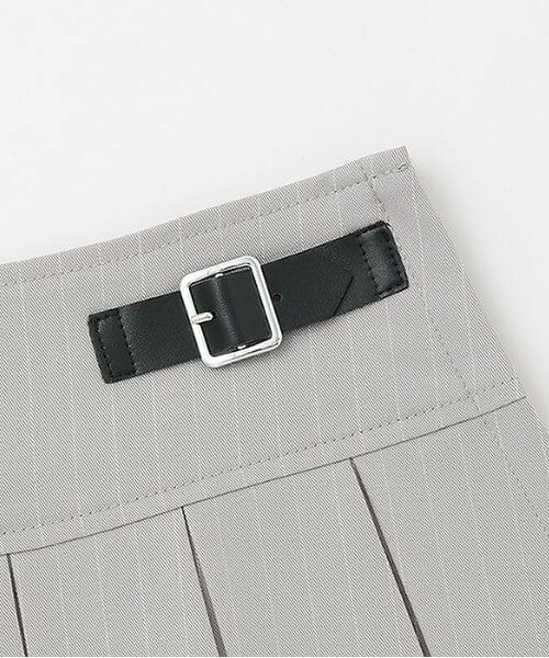 Mi-je / ミジェ ミニ・ひざ丈スカート | キルトベルトプリーツスカート【韓国ファッション】 | 詳細12