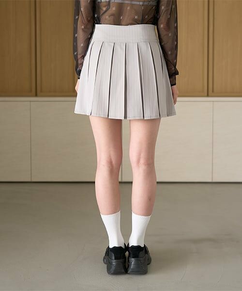 Mi-je / ミジェ ミニ・ひざ丈スカート | キルトベルトプリーツスカート【韓国ファッション】 | 詳細7