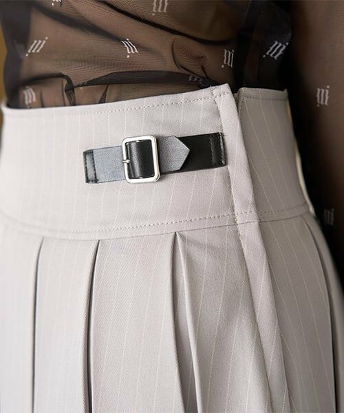 Mi-je / ミジェ ミニ・ひざ丈スカート | キルトベルトプリーツスカート【韓国ファッション】 | 詳細8