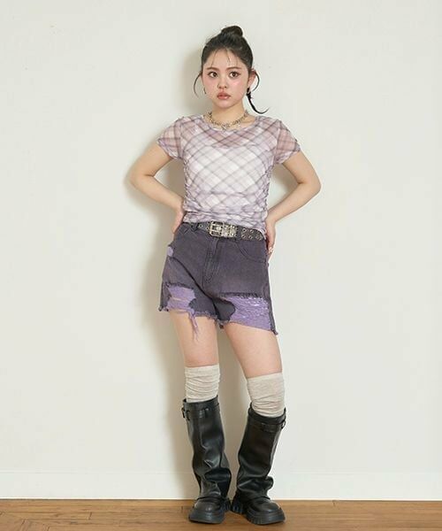 Mi-je / ミジェ ショート・ハーフ・半端丈パンツ | ダメージショートパンツ【韓国ファッション】 | 詳細1