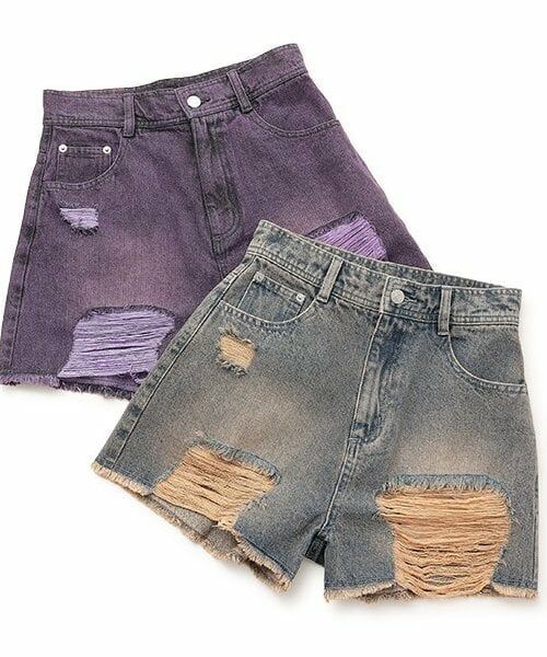 Mi-je / ミジェ ショート・ハーフ・半端丈パンツ | ダメージショートパンツ【韓国ファッション】 | 詳細12